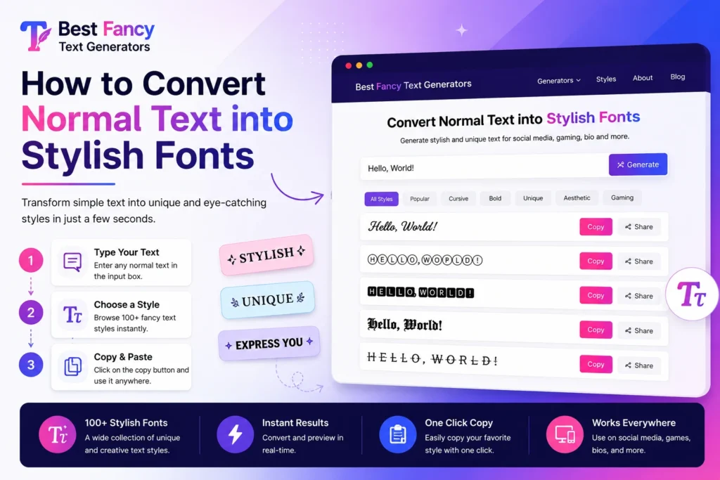 How to Convert Normal Text into Stylish Fonts
