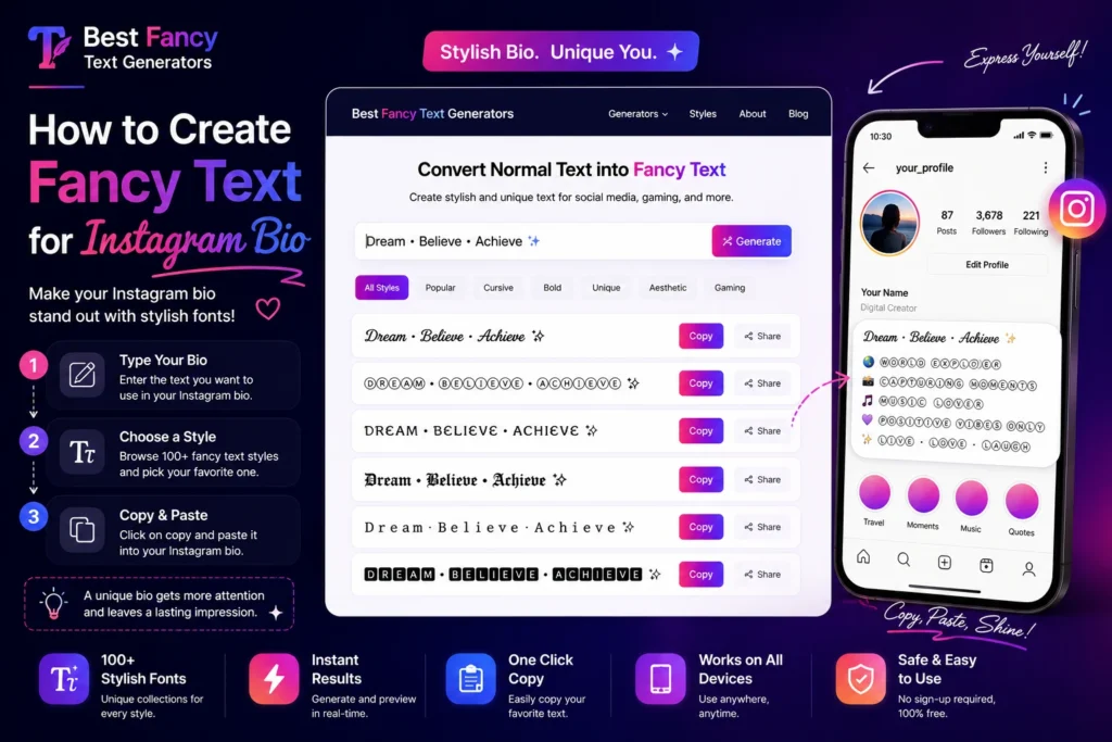 How to Create Fancy Text for Instagram Bio