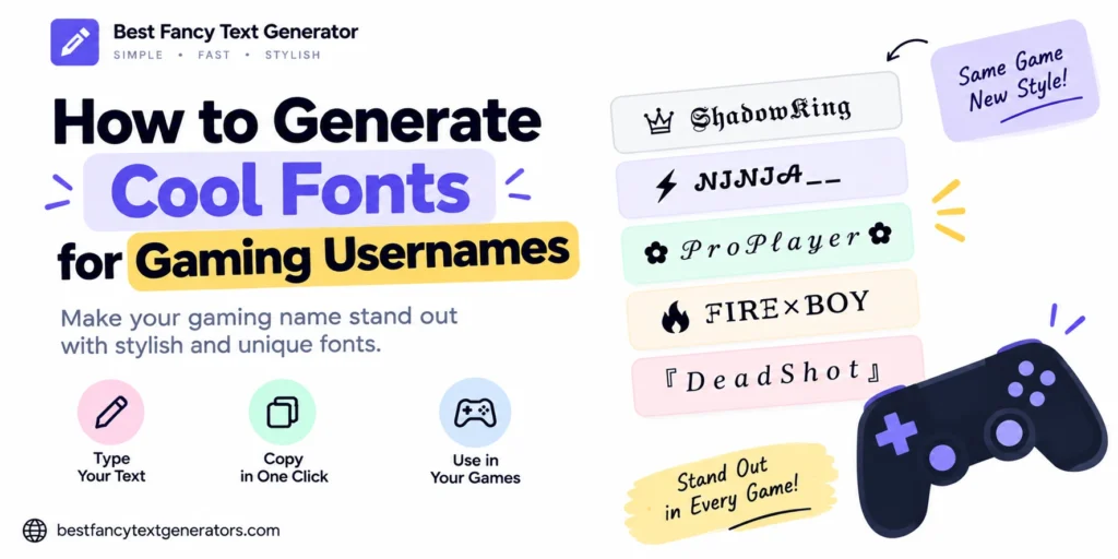 How to Generate Cool Fonts for Gaming Usernames