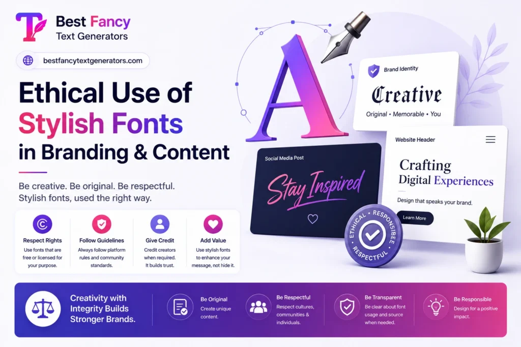 Ethical Use of Stylish Fonts in Branding & Content