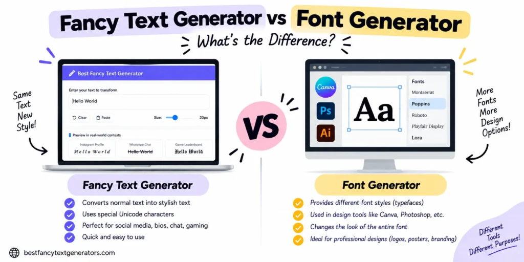 Fancy Text Generator vs Font Generator