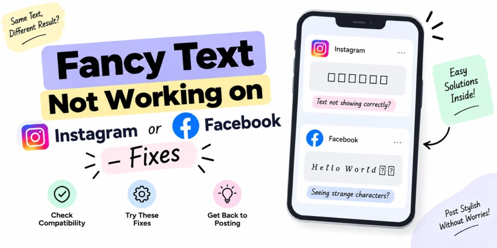 Fancy Text Not Working on Instagram or Facebook