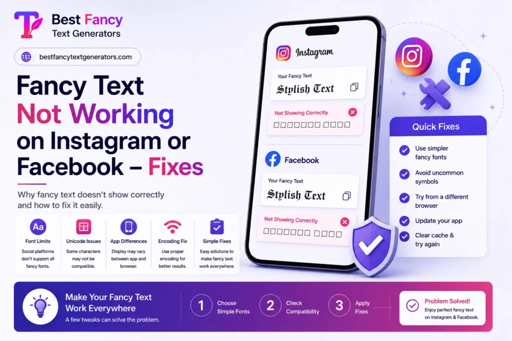 Fancy Text Not Working on Instagram or Facebook