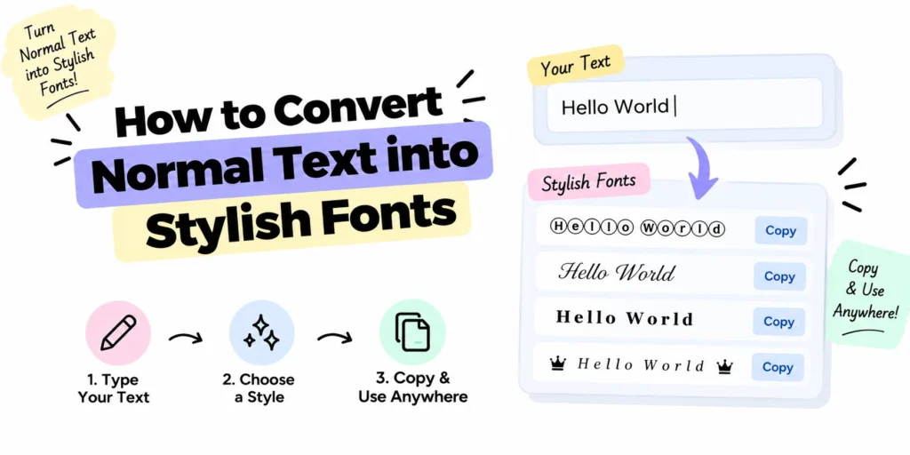 How to Convert Normal Text into Stylish Fonts