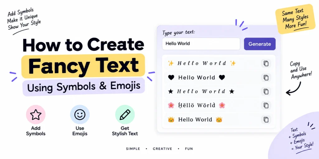 How to Create Fancy Text Using Symbols & Emojis