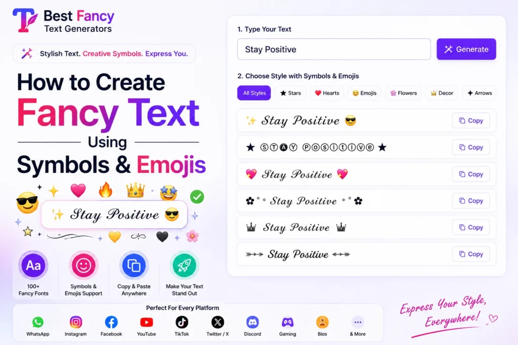 How to Create Fancy Text Using Symbols & Emojis
