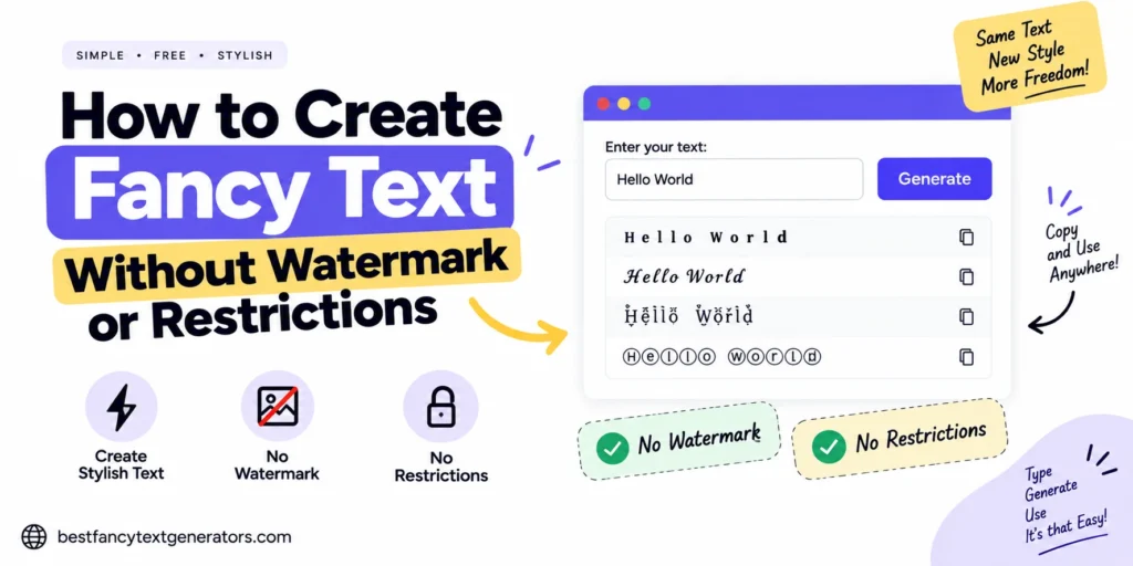 How to Create Fancy Text Without Watermark or Restrictions