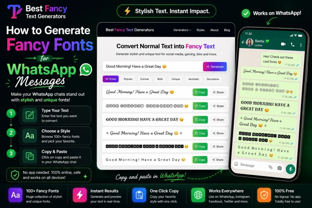 How to Generate Fancy Fonts for WhatsApp Messages