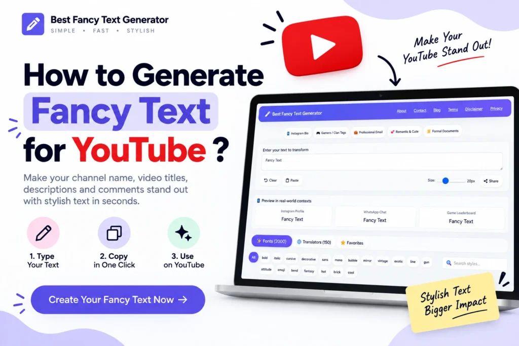 How to Generate Fancy Text for YouTube