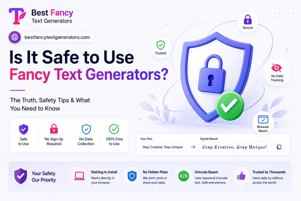 Is It Safe to Use Fancy Text Generators