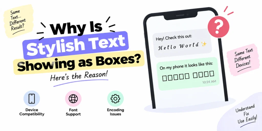 Why Is Stylish Text Showing as Boxes