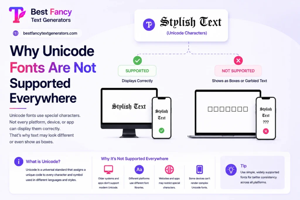 Why Unicode Fonts Are Not Supported Everywhere
