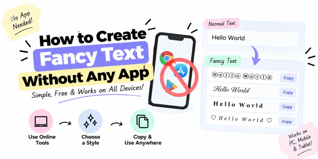 How to Create Fancy Text Without Any App